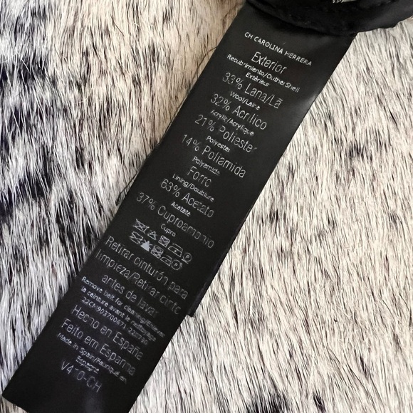 CAROLINA HERRERA Wool Blend Zebra Print Cocktail Dress Size 8 - Picture 13 of 15